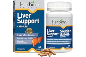 Herbion Naturals Liver Support With Milk Thistle, 60 caps – Herbal Liver Detoxifier, Cleanser, Protects and Strengthens Liver