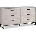 Signature Design by Ashley Socalle 6 Drawer 59" Dresser, Beige