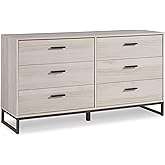 Signature Design by Ashley Socalle 6 Drawer 59" Dresser, Beige