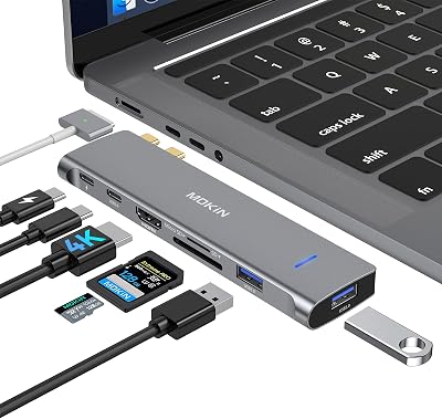 MOKiN USB C Adapter 7 in 2 MacBook USB Multiport 4K HDMI USB 3.0 SD TF PD 100W