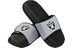 FOCO mens NFL Team Logo Sport Shower Foam Slide Flip Flop Sandals