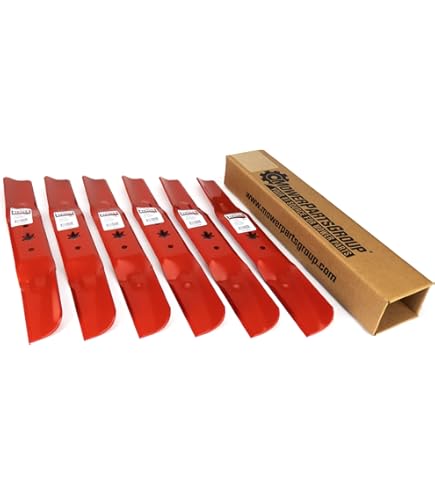 Amazon.com : Set of 6 Mower Blades - Compatible with: MTD Cub