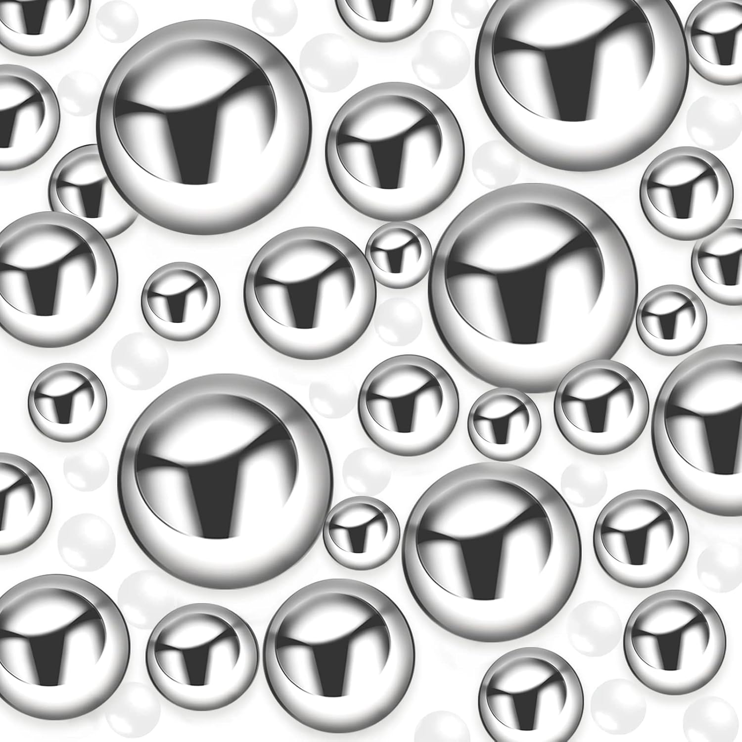 Vase Fillers - 240Pieces Floating NO Hole Pearls Beads for Vase and 2300PCS Water Beads,Highlight Pearls Bead Vase Filler,Floating Candle Making,Vase Centerpiece for Vase Party Table Wedding 8/14/20mm(Silver)