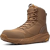 NORTIV 8 Men's Composite Toe Work Boots – 8'' Lightweight ASTM F2412-24 & ASTM F2913-24 Safety Boots with Side Zipper for Construction & Warehouse, Metrostrike-Nano