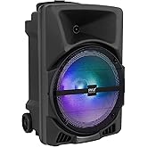 Pyle, Wireless Portable PA Speaker System - 800W Powered Bluetooth Indoor & Outdoor DJ Stereo Loudspeaker with MP3 AUX 3.5mm 