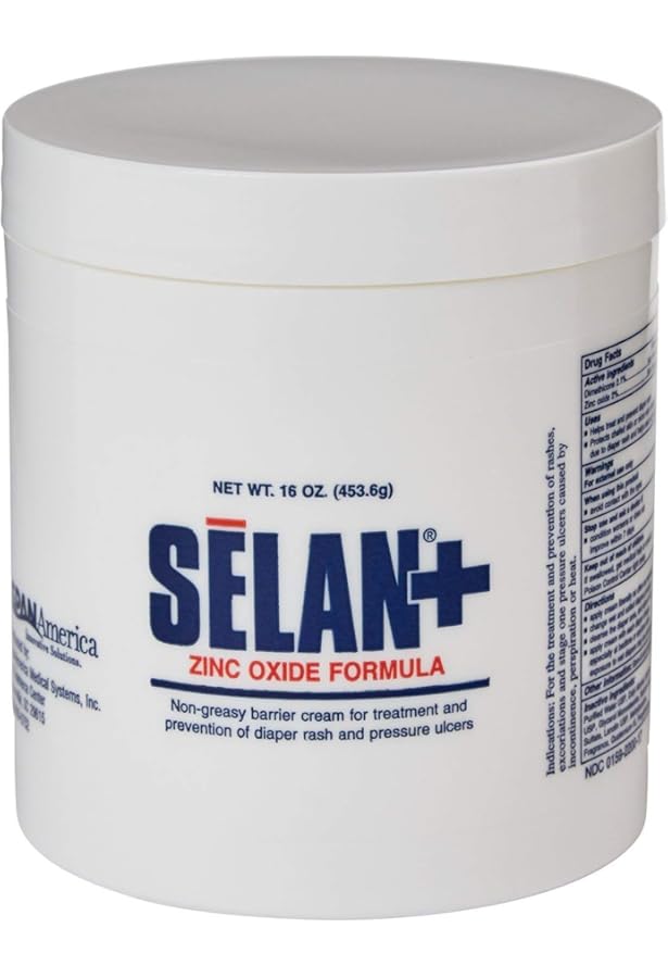 Amazon.com: Selan+ Zinc Oxide Barrier Cream - 16 Oz Jar : Health