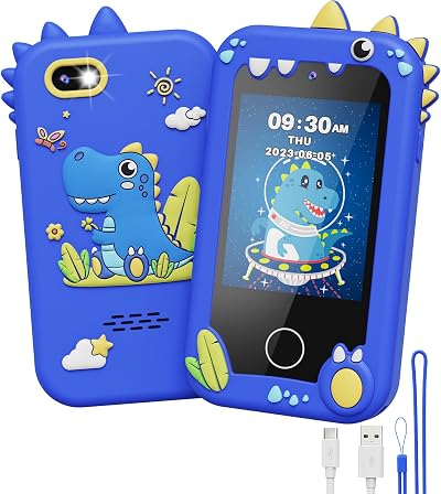 UCIDCI Kids Smart Phone Toy Dual Camera 4.0 Inch Learn Games MP3 Clock Toddlers