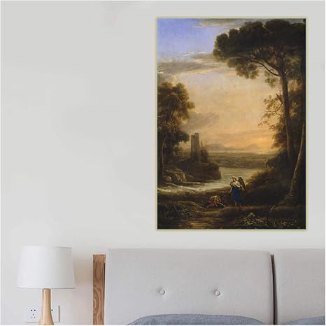 Amazon Co Jp クロード ロラン 大天使ラファエルとトビアス 油絵風景画アートワーク写真壁の装飾家の装飾40x60cmフレームレス ホーム キッチン