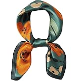 WUZININGLE 100% Mulberry Silk Neck Scarf 21''x21'' Small Square Hair Scarf for Women Men Lightweight Bandana Envelope Package