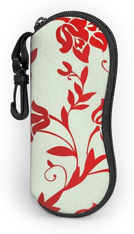 Amazon Co Jp 赤い花 壁紙 メガネケース ファスナー式 擦り傷防止 フック付き ポーチ サングラスケース かわいい 眼鏡入れ 筆箱 眼鏡収納 めがねケース 化粧バッグ おしゃれ ホーム キッチン