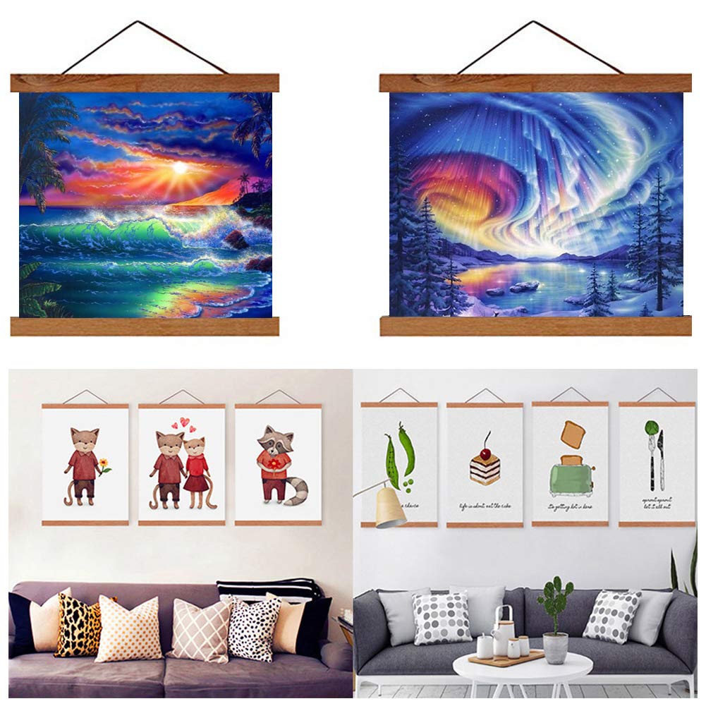 DIY 5D Diamond Painting Kits, Crystal Diamond Embroidery Paintings Pictures Arts Craft for Home Wall Decor Landscape Series (Colored Waves, 30 x 40 cm)