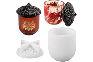 Actvty Jar Resin Mold, Acorn Silicone Jar Molds with Lids, Epoxy Resin Casting Molds for DIY Jewelry Storage Box, Candy Container, Home Decoration, Craft Gifts