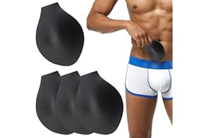 Jorzer 4Pcs Bulge Enhancer Men, Sponge Pad Bulge Enhancer, Perfect for Swimming Boxers, Briefs, Thongs, Shorts, Black