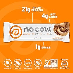 No Cow High Protein Bars, Chunky Peanut Butter