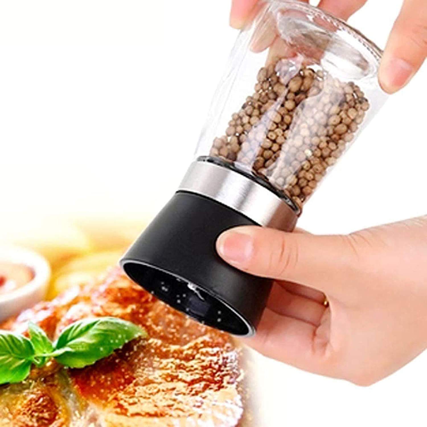 Buy Mosaic Glass Pepper Mill Salt & Pepper Grinder with Adjustable Coarseness, {Glass + Plastic