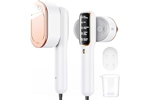 JMNGSHU Steamer for Clothes,2-in-1Handheld Ironing Machine,Professional 5 Modes,15s Fast Heat-up, Fabric Wrinkle Remover,100ml Water Tank,Lightweight Steam Iron for Travel & Home College Dorm-120V Only(White)