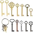 12PCS Hollow Barrel Skeleton Key, Universal Barrel Key Replacement, Generic Skeleton Key for Vintage Furniture and Locks