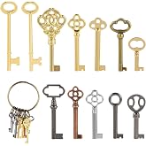 12PCS Hollow Barrel Skeleton Key, Hollow Skeleton Keys, Vintage Furniture, Vintage Locks, Decorations