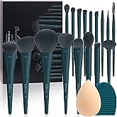 DUcare Makeup Gift Set 19 Pcs,17pcs Brushes Brush 1pc Cleaning Mat and 1pc Makeup Sponge Professional Face Powder Eye Shadow Powder Liquid Brushes