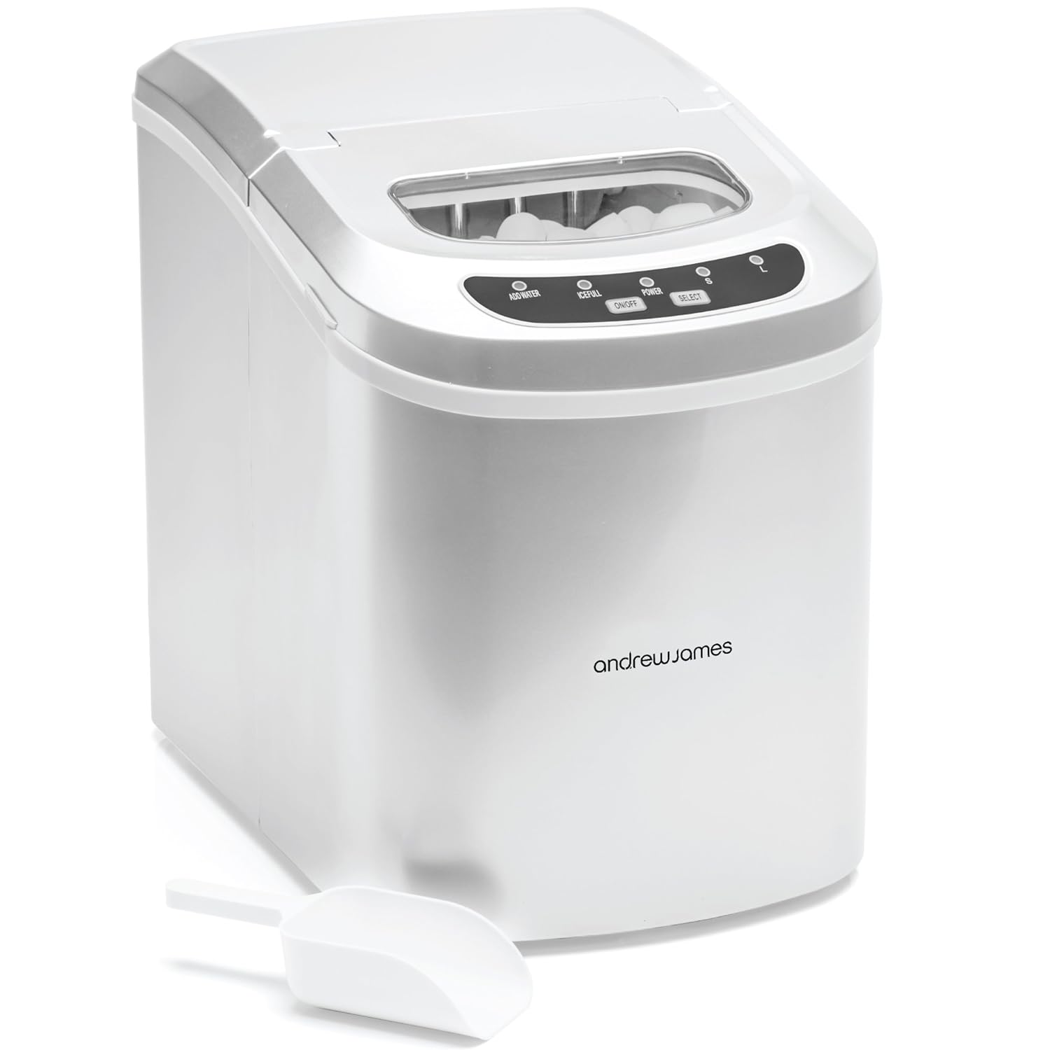 Andrew James Ice Maker Machine Compact Portable Countertop Ice Cube Maker with 2.4L Tank Andrew James Ice Maker Machine Compact Portable Countertop Ice Cube Maker with 2.4L Tank