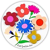 kate spade new york Die-Cut Sticky Note Set, Studying Essentials Set Includes 5 Cute Heart Sticky Notes with 75 Sheets Per Notepad, Gingham Garden