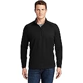 Sport-Tek Mens Sport-Wick Stretch 1/2-Zip Pullover, Black