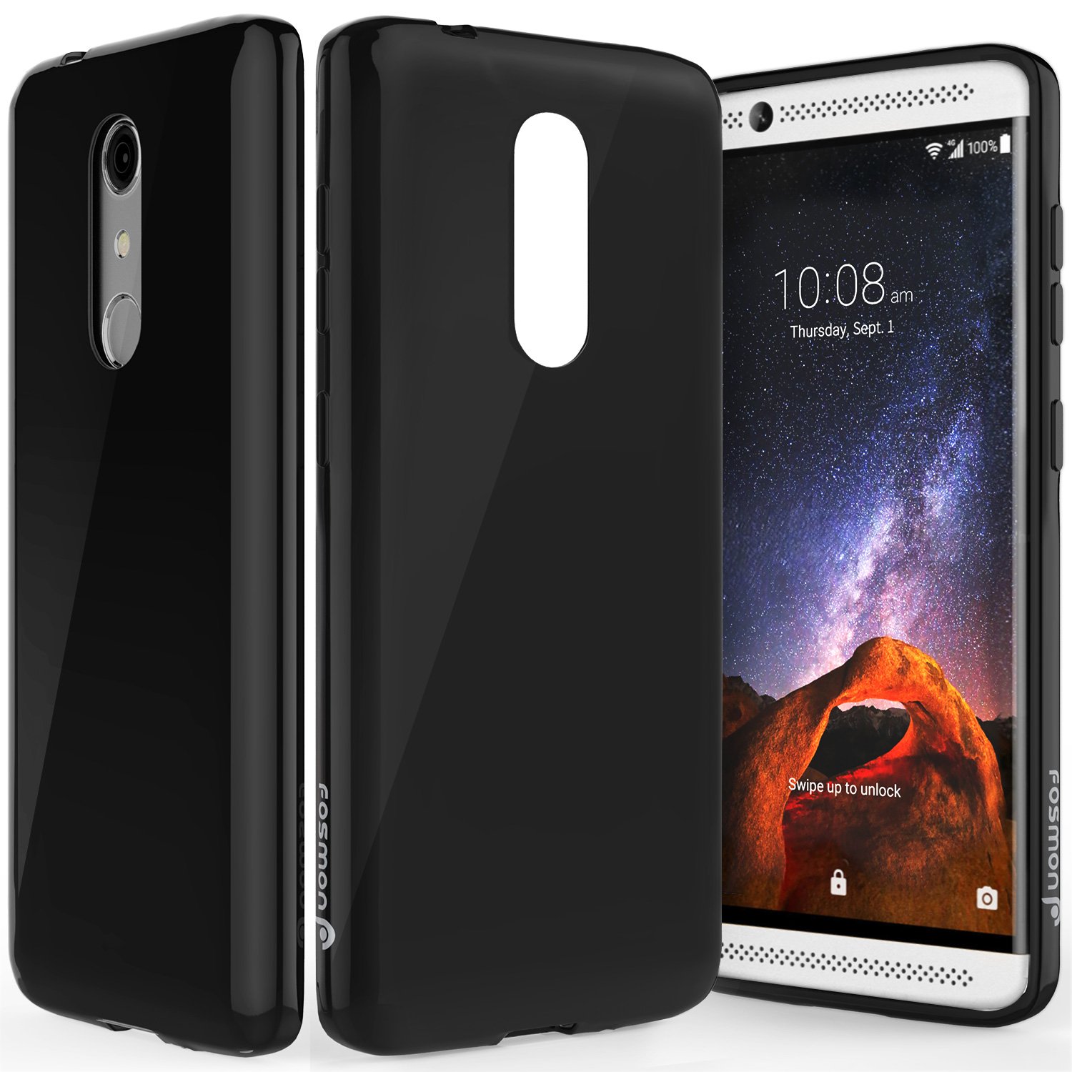 Zte Axon 7 Mini Case Fosmon Dura T Slim Flexible Gel Tpu Glossy Back Cover For Zte Axon 7 Mini Black Buy Online In Angola At Angola Desertcart Com Productid