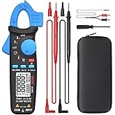BSIDE DC Amp Clamp Meter 1mA Current True RMS Auto-Ranging 6000 Counts Digital Ammeter Hz Temperature Capacitance Live Check 