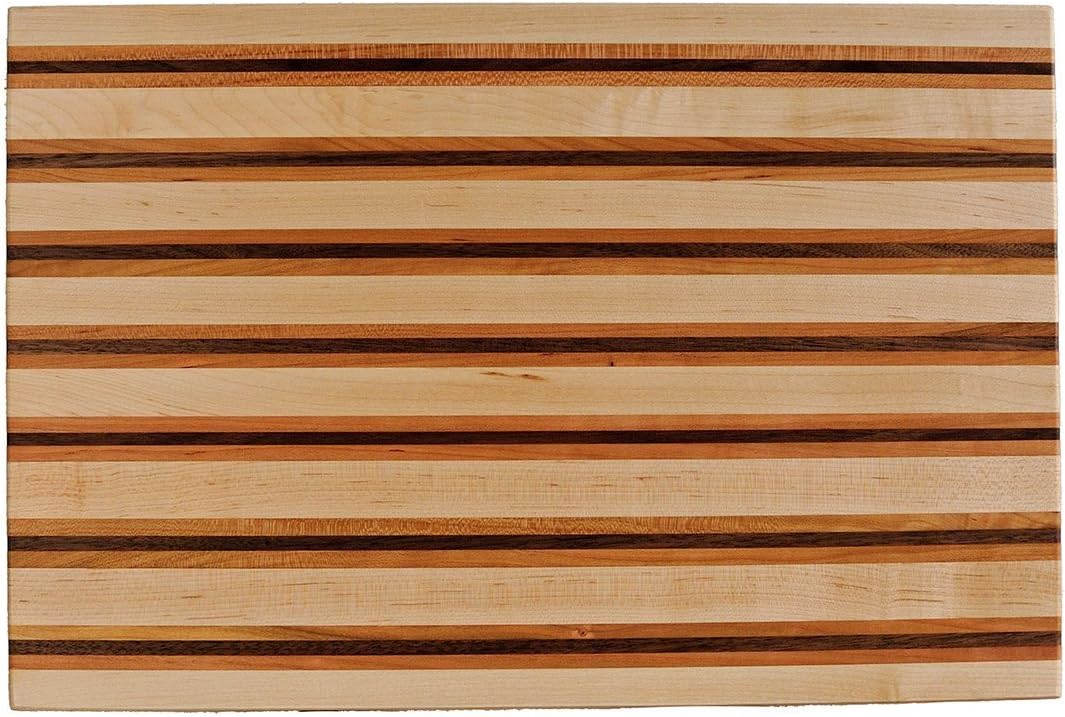 Jonathan Alden Woodworker's Classic American Hardwood Butcher Block Cutting Board, Large