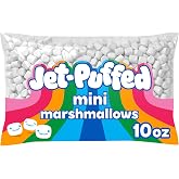 Jet-Puffed Mini Marshmallows, 10 oz Bag | Bite-Sized, Sweet &amp; Fluffy, a Fat-Free Treat, Great for Hot Chocolate &amp; Rice Cereal Treats