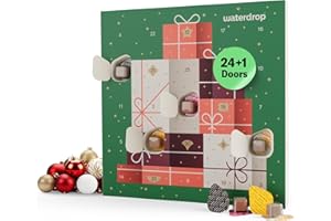 WATERDROP MICRODRINK Waterdrop Advent Calendar 2025 – Limited Edition – 25 Exclusive Surprises for You or as a Gift – Holiday Gift Set for Women & Men – Flavored Water Enhancer Cubes for Still & Sparkling Water
