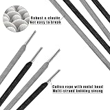 Abeillo 4Pcs Replacement Drawstring Cord for Pants 50Inch Cotton Black Gray Navy view 3