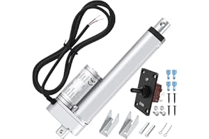 RVMARINEPAT 12V Linear Actuator High Speed 14mm/s Linear Motion Actuator 220lb/1000N Electric Actuator 12 Volt IP54 Waterproof Linear Actuator 6 inch with Switch