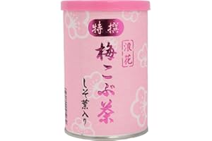 Shiso leaf-filled specialties Naniwa plum kelp tea (80g canned). Kishu plum and kelp, stunning collaboration of perilla! Is f