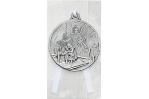 KEEGANSCATHOLICTREASURES 1 X McVan Inc. Guardian Angel Crib Medal 2-3/4" Overall Length - Décor Gift Religious PW12-GA-MCVAN