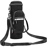 Crossbody Carrier Bag for Owala Water Bottle, Insulated Cup Holder Sleeve for Ninja Portable Blender with Adjustable Shoulder Handheld Strap & 2 Pockets, Travel Gym Camping Accessories for Men Women
