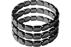 ZAIREG Hemios Hematite Bracelet Men, Minimalist Natural Stone Elastic Stretch Bracelet for Enhancing Energy, Reclaim Your Confidence, Premium Gift for Men of Excellence (3pcs)