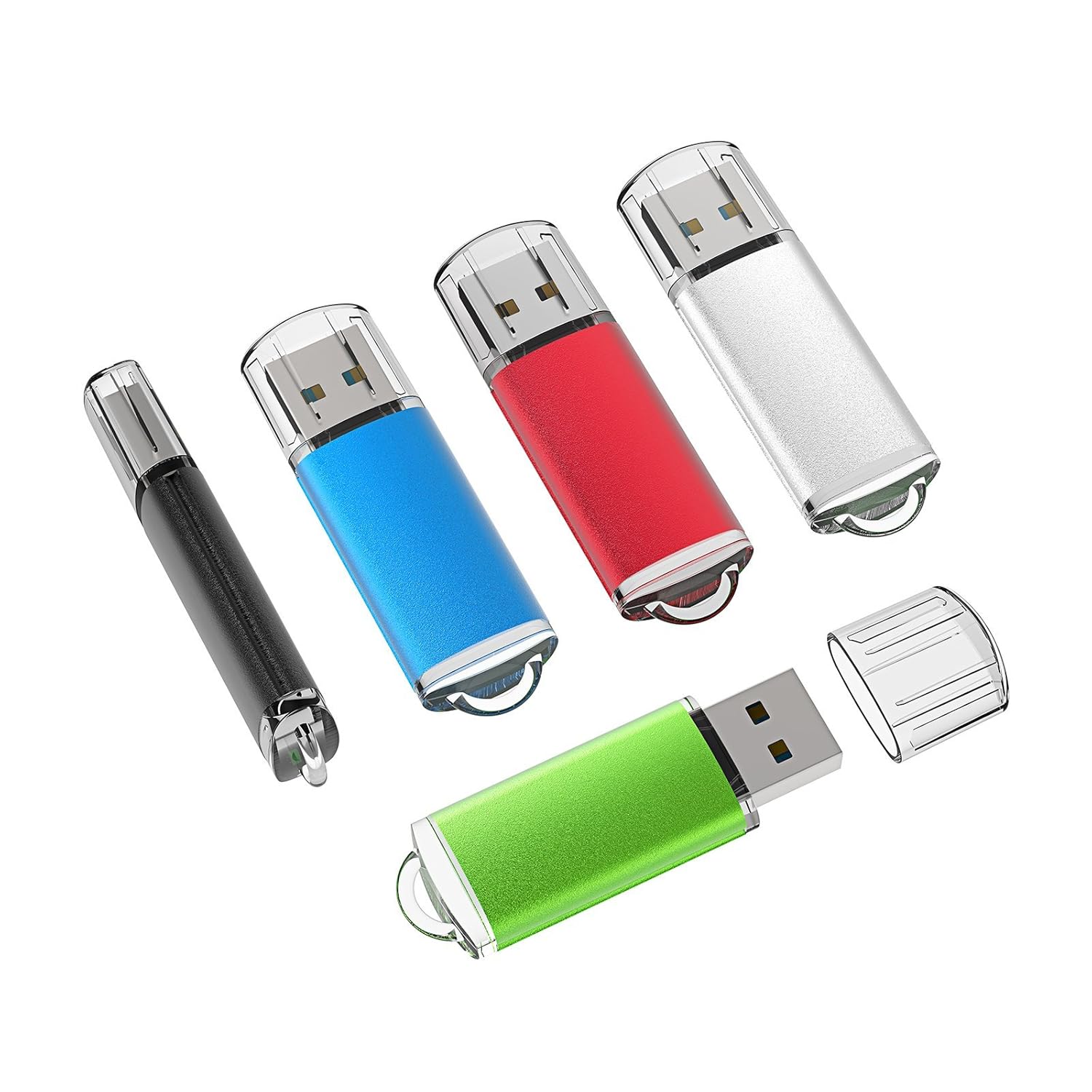 TOPSELL 5 Pack 16GB USB 2.0 Flash Drive Memory Stick Thumb Drives (5