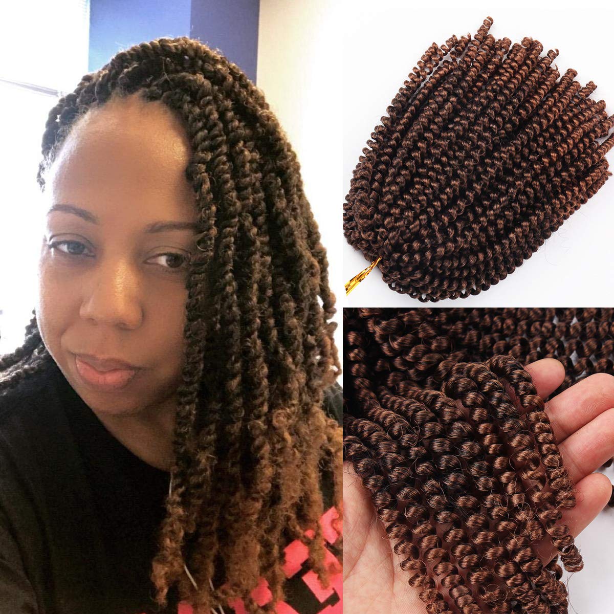 Amazon Com Spring Twist Hair Braiding Extensions Synthetic Ombre