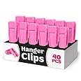 Amazon.com: 40Pcs Baby Clothes Hangers Clips for Hanging - Non Slip ...