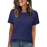 WIHOLL Short Sleeve Sweater for Women Trendy Summer Tops 2025 Early Fall Fashion Business Casual Outfits