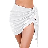 AI'MAGE Women's Sarong Coverups Short Bikini WrapsSheer Cover Up Skirt Pareo Eyelet Cover Ups for Swimwear S-3XL