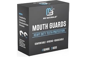 Dental Mouth Guards for Teeth Grinding & Clenching - Custom Fit Nighttime Protection Anti Teeth Grinding Guard for Sleeping for Adults & Kids - Includes 4 Total BPA Free Guards & 1 Case by M3 Naturals