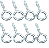 Qrity 20 PCS Eyelet Screws 30mm Self Tapping Ceiling Hook for Wood view 5