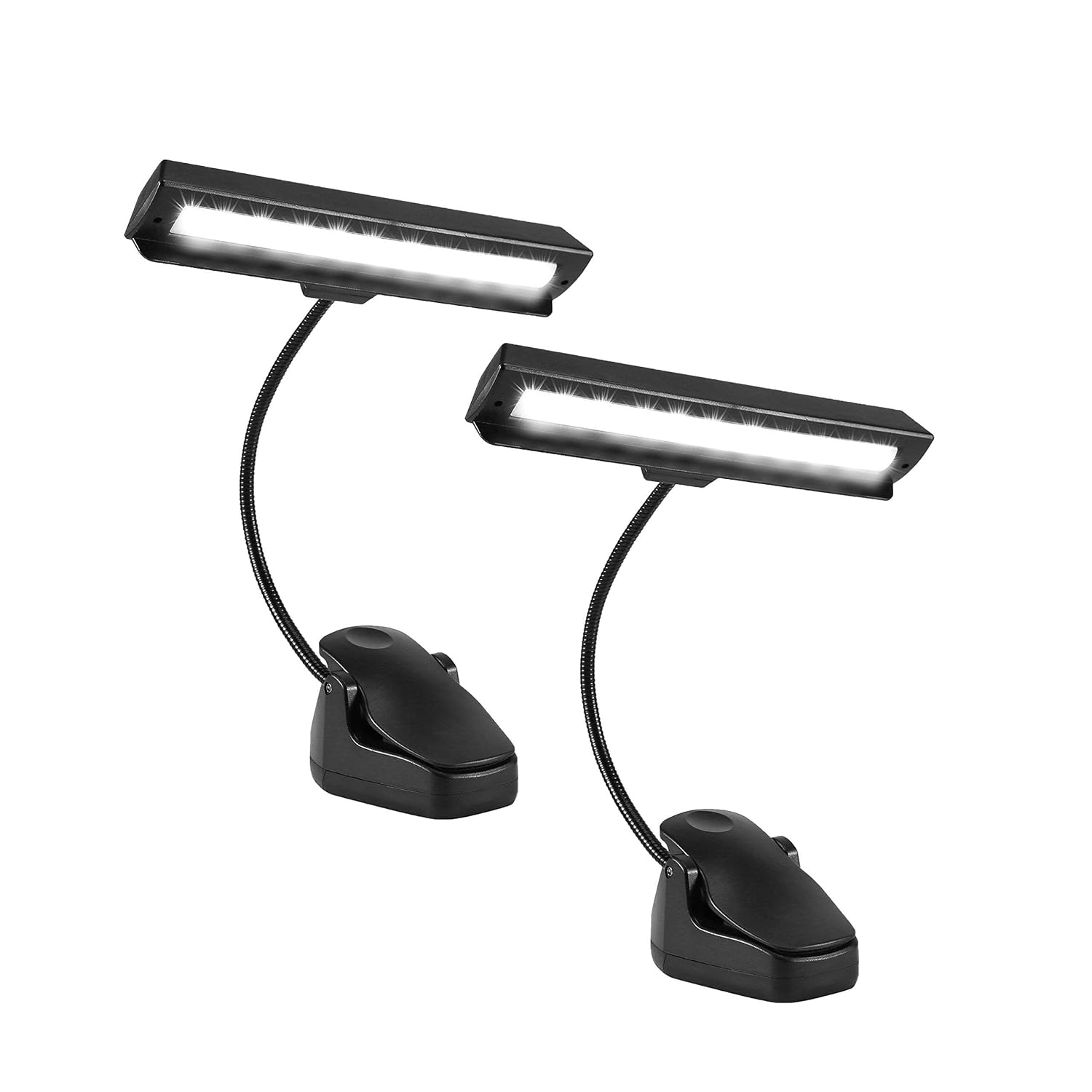 Lightsjoy 14 LED Clip On Desk Lamp 2Pack, Clamp Lamp, Music Light