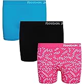 Reebok Girls Boyshorts - 3 Pack Stretch Performance Girls Underwear Panties Seamless Boyshorts with Soft Tag Free Waistband