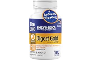 Enzymedica - Digest Gold with ATPro, 180 Vegan Capsules 180-Day Supply - Digestive Enzyme Blend, Support Comfortable Digestio