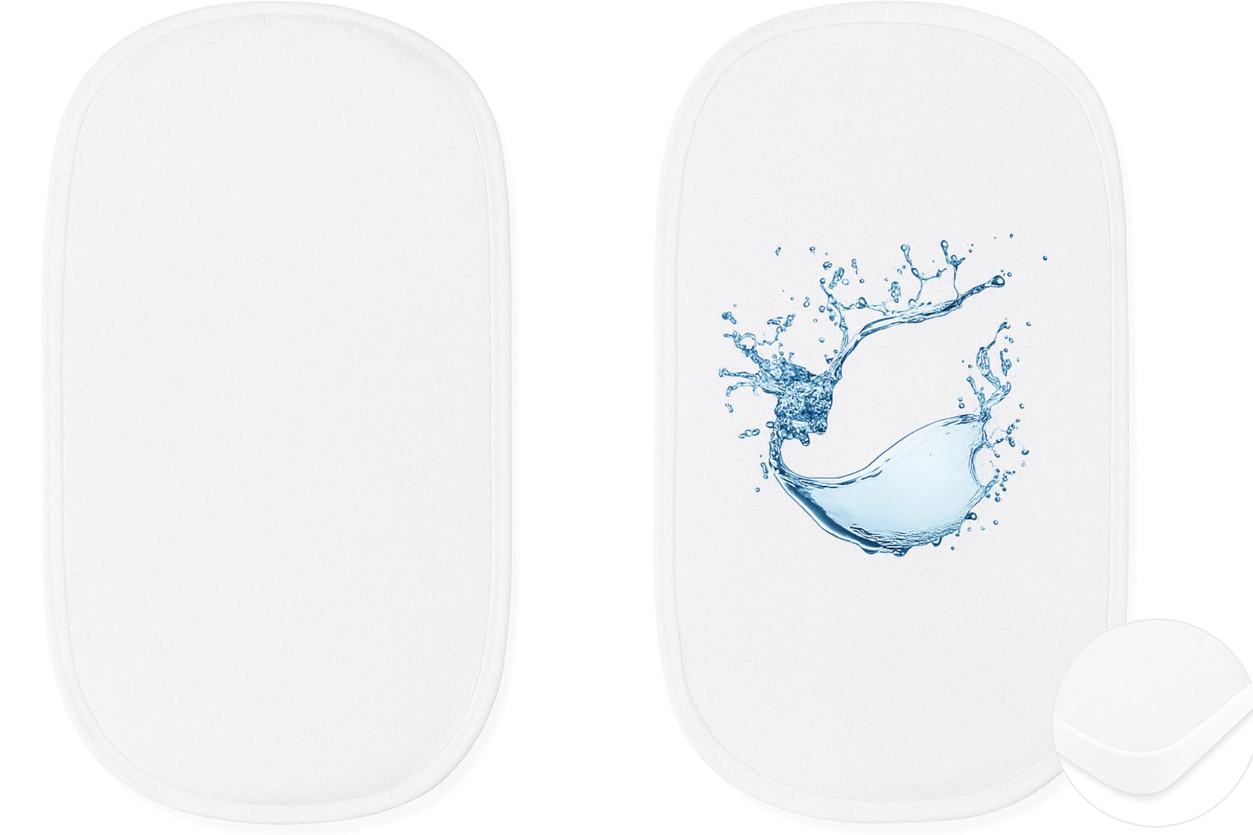 Dudu N Girlie Moses Basket Mattress Protector Waterproof 74 x 28 cm -Fitted Mattress Protector- Mattress Cover for Baby Breathable and Non Noisy Anti Bacterial and Fully Fitted, Pack of 2