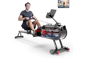 HARISON Water Rowing Machine for Home Use, Rower Machine for Home Workout with Tablet Holder and Comfortable Seat, 350LBS Weight Capacity