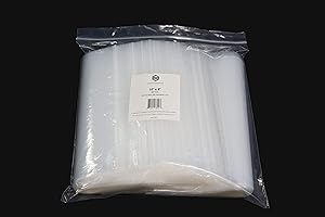 200 Count - 2 Mil Clear Plastic Reclosable Zip Poly Bags with Resealable Lock Seal Zipper (10x8)